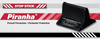 Piranha Stop Stick with branding and product description on a gray background
