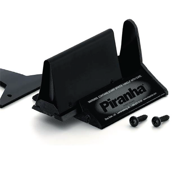 The piranha by Stop Stick, dissembled and showcasing all of the internal compositions, on a white background